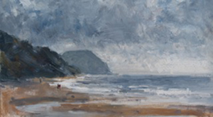 Approaching rain clouds, Golden Cap