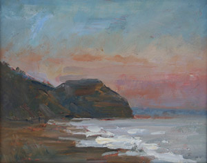 Evening sky and Golden Cap