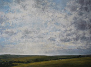 Sheep overlooking the sea