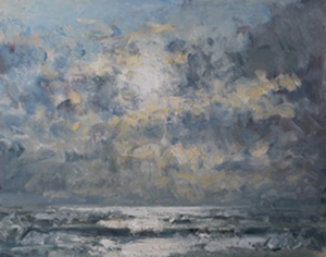 Winter sun over the sea