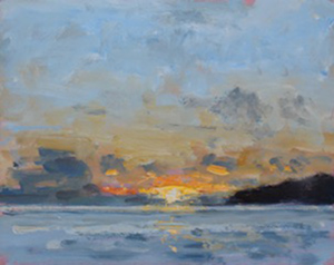 Winter sunset, Charmouth