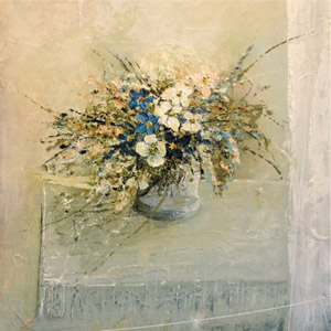 Autumn Flowers in a Glass